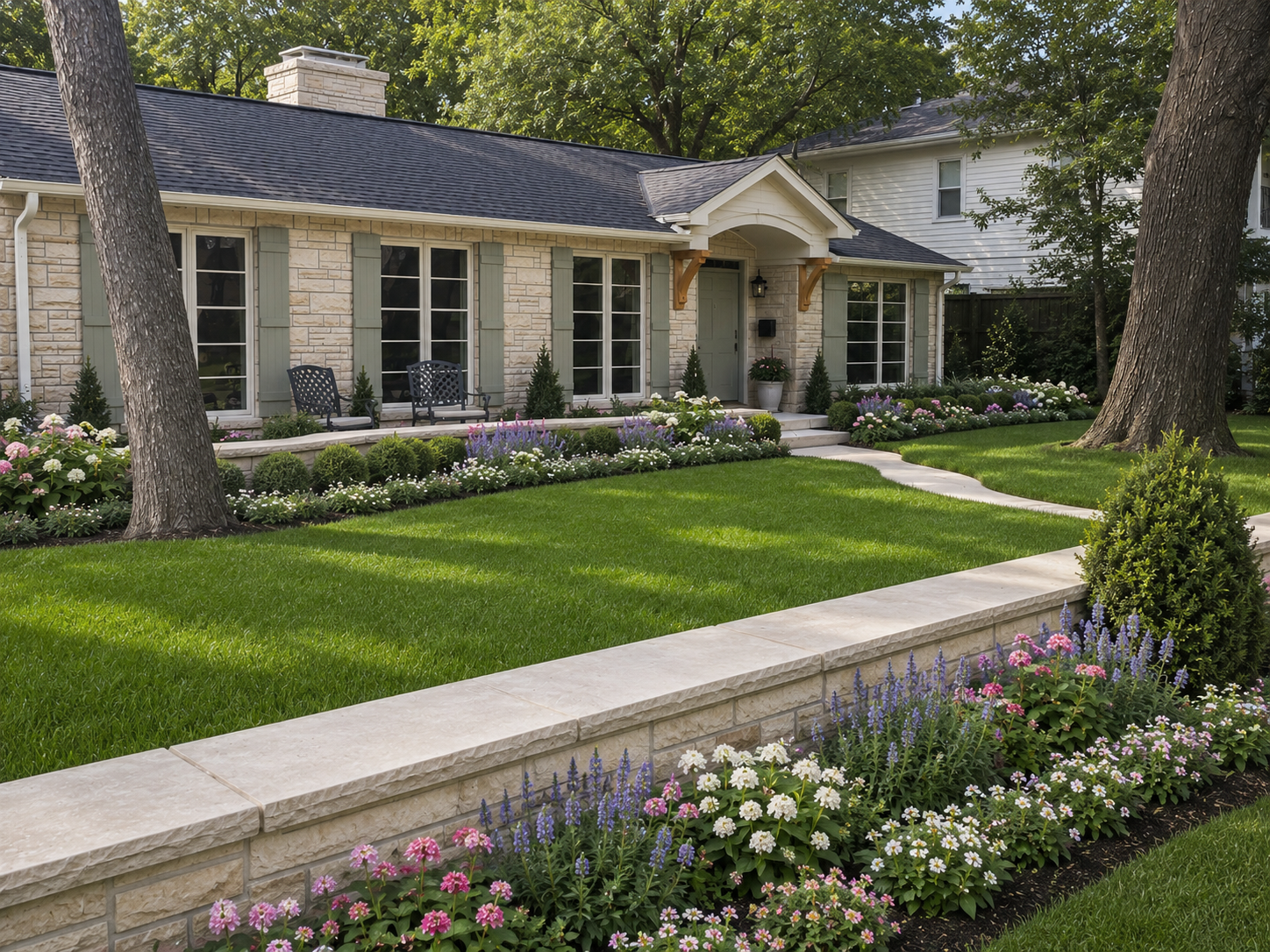 Historic Conservation - Lakewood Cape Cod Garden Estate landscape design in Dallas