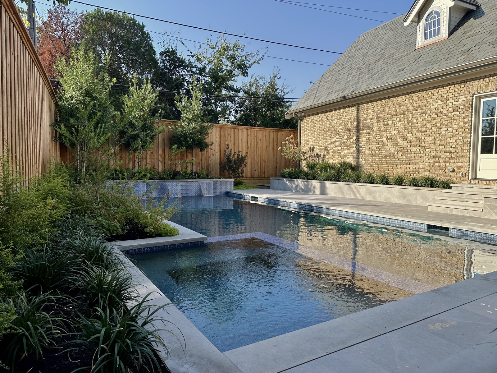 Historical Tudor landscape view 11 - residential landscape design in Dallas TX